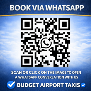 budget airport taxis new whatsapp qr code