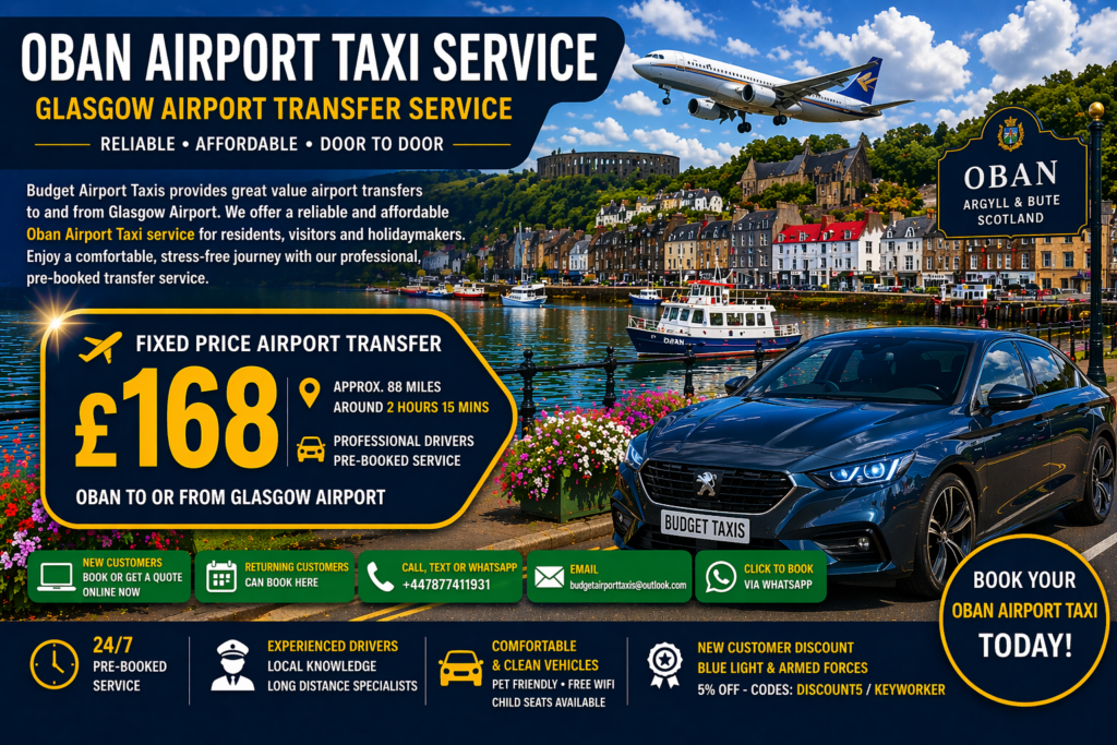 oban airport taxi glasgow airport